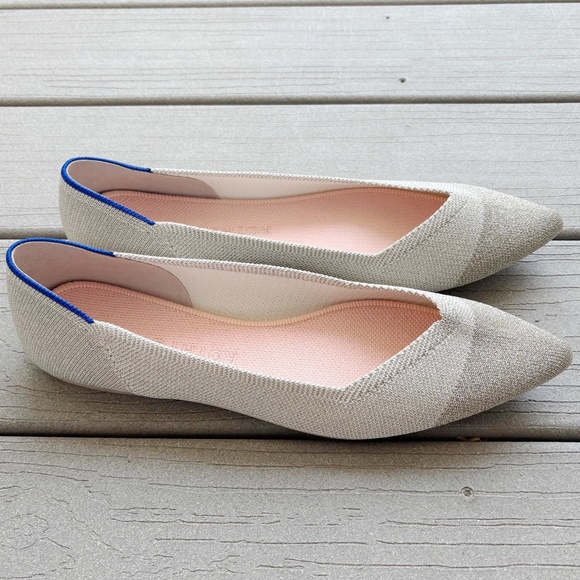 New Rothy’s Diamond Metallic Point Flats - Picture 5 of 8